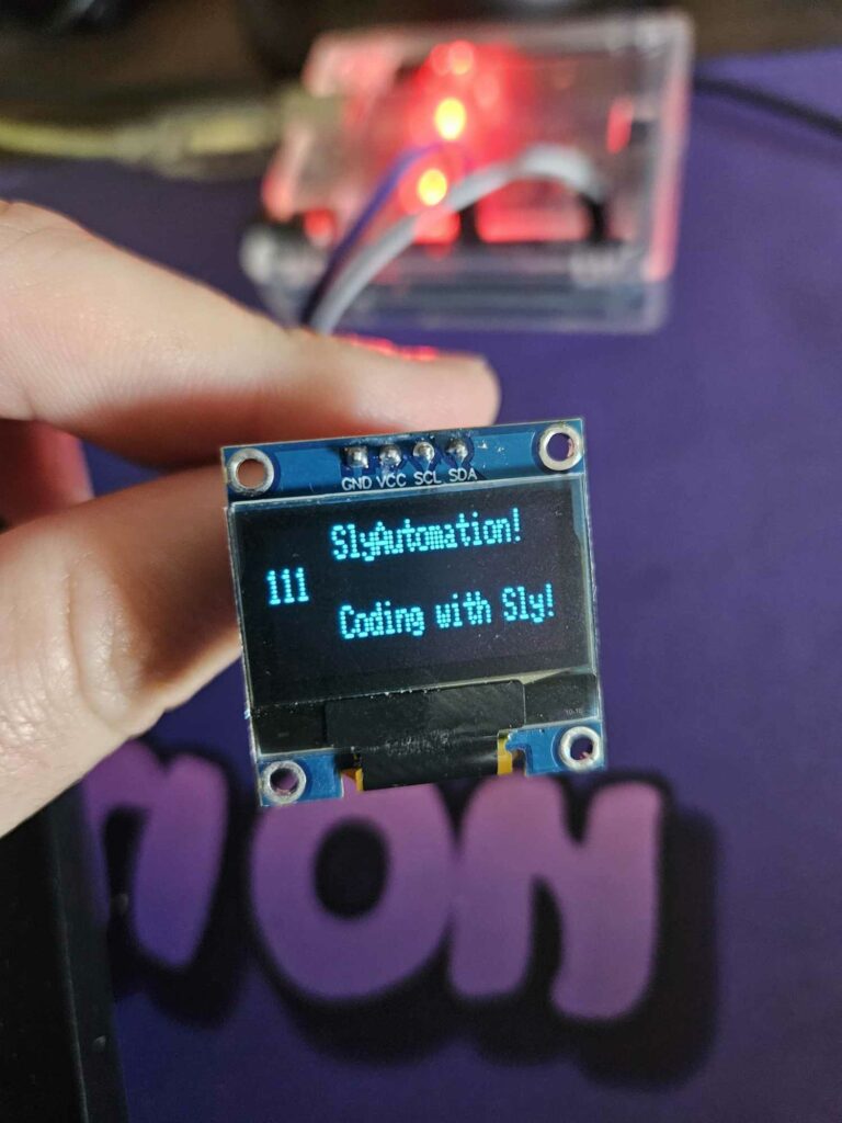 int to string displayed on a arduino linked with a OLED display 